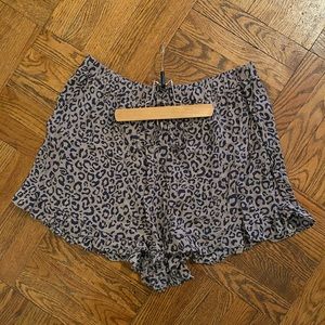 American Eagle Leopard Ruffle Soft Shorts